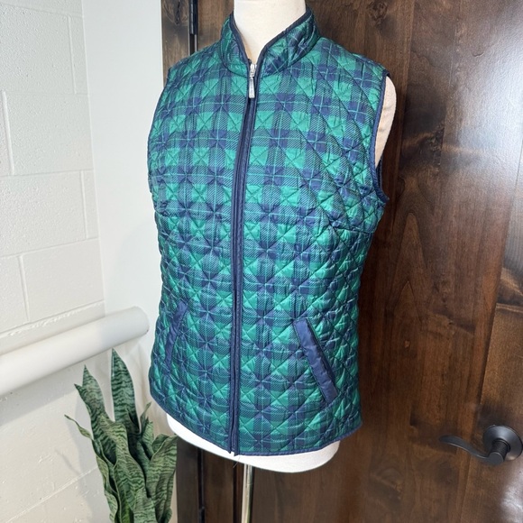 Karen Scott Green and Blue Quilted Vest 
Women’s Size Medium - Picture 1 of 6